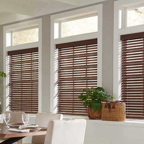 Lake Forest Premium cordless faux wood blinds