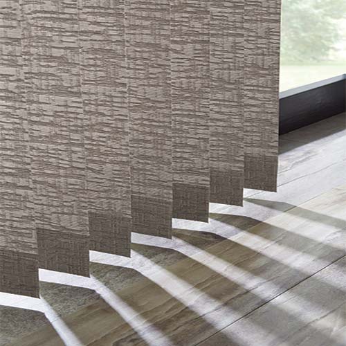 Textured fabric vanes for vertical blinds