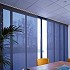 Colorful vertical fabric panels